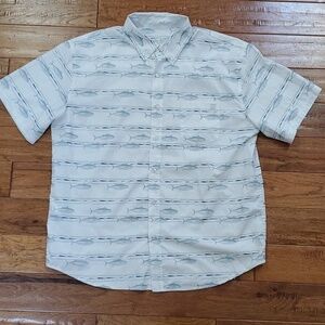 Huk Tuna Allover Pastel Teaser short sleeve button down shirt